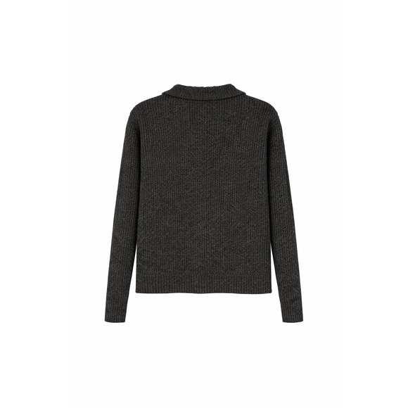 Black Heather Button Front Vintage Woolrich Cardigan-Size Small - Picture 3 of 6